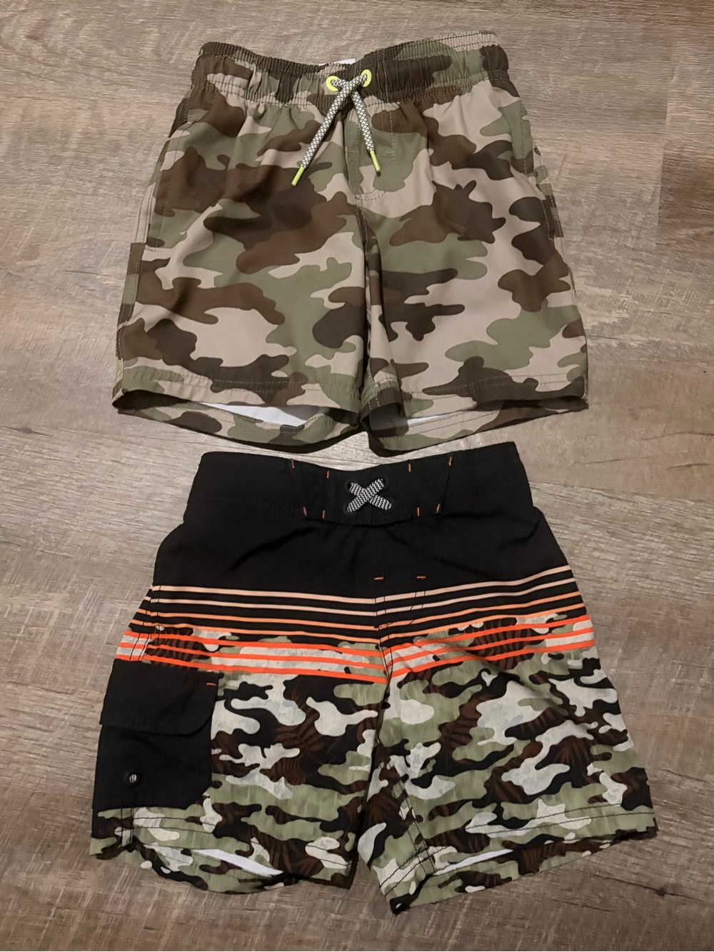 Boys Camo Swim Shorts - Green Camo